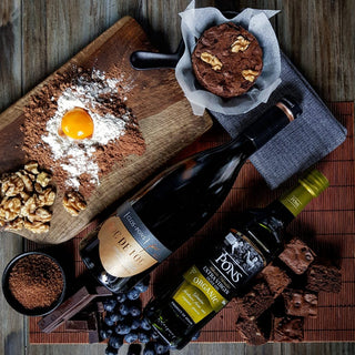 BROWNIE DE CHOCOLATE Y MANZANA CON AOVE ORGÁNICO