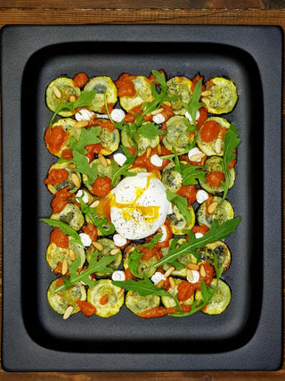 CARPACCIO DE CALABACÍN, PESTO ROJO Y QUESO FRESCO - pons1945.com