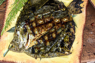 RODABALLO A LA BRASA CON VERDURAS - pons1945.com