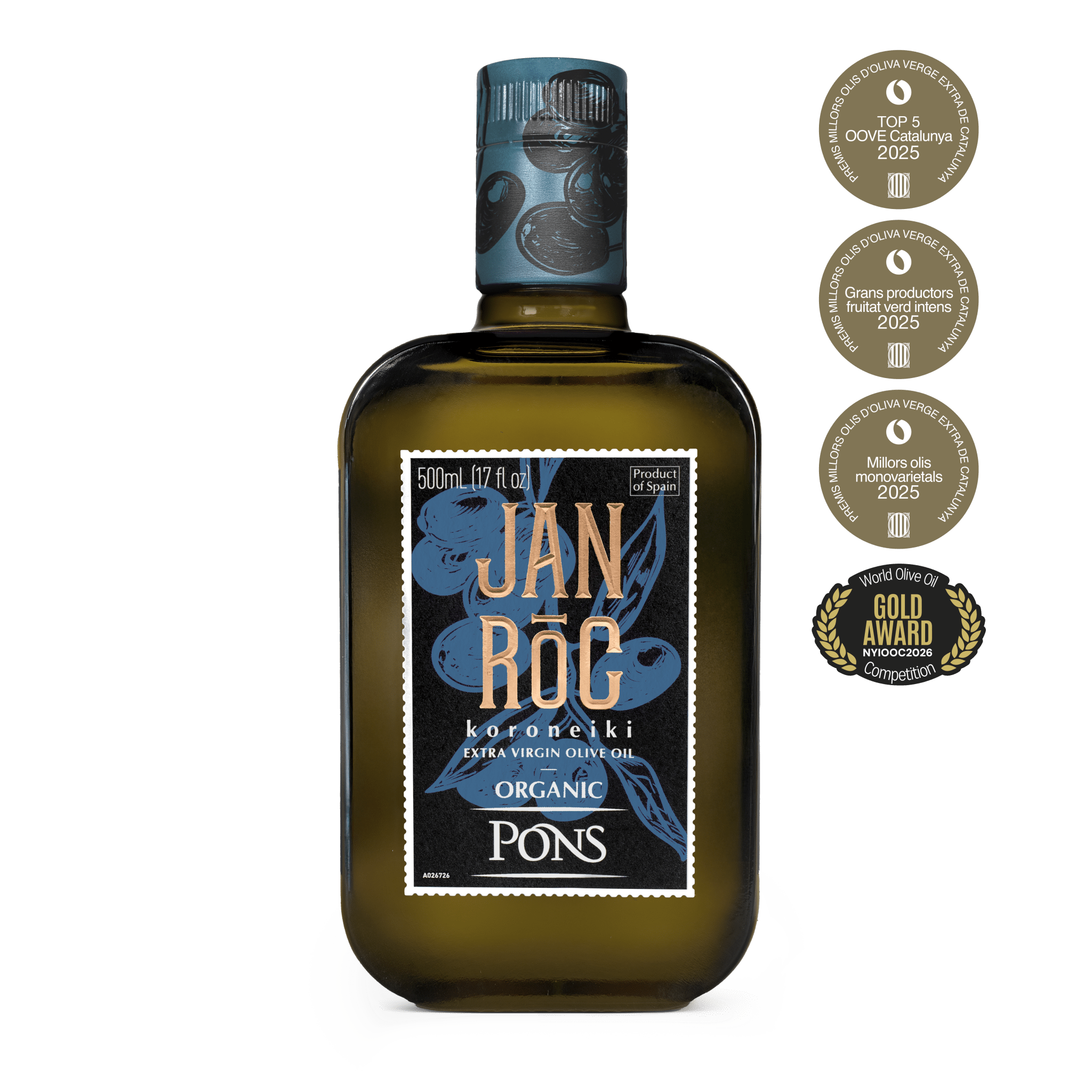 JANIROC Koroneiki Ecológico 500ml | Aceite de Oliva Virgen Extra JANIROC Koroneiki Ecológico 500ml | Aceite de Oliva Virgen Extra