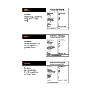 PONS Infused Olive Oil with Oregano 250 MI.