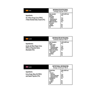 PONS Infused Olive Oil with Sweet Smoked Paprika 250 MI.
