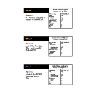 PONS Fresh Crushed Olive Oil with Citric Clementine 250 MI.
