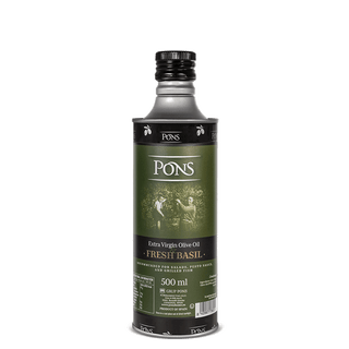 PONS Aceite de Oliva con Albahaca Fresca 500 Ml - pons1945.com
