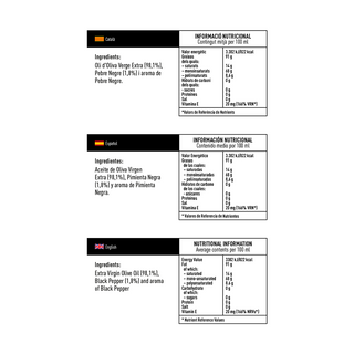 PONS Infused Olive Oil with Black Pepper 250 MI.