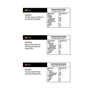 PONS Fresh Crushed Olive Oil with Citric Orange 250 MI.