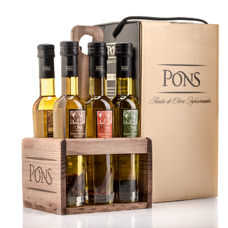 PONS Aceitera de Madera 6 Aceites Infusionados 250 Ml